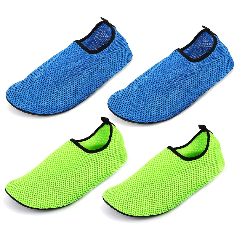 Men's water shoes durable black-1 pair Men and Women Water Shoes Nylon + Neoprene Mesh Aqua Socks Yoga Exercise Pool Beach Dance Swim Slip Surf 2 Colors Shoes