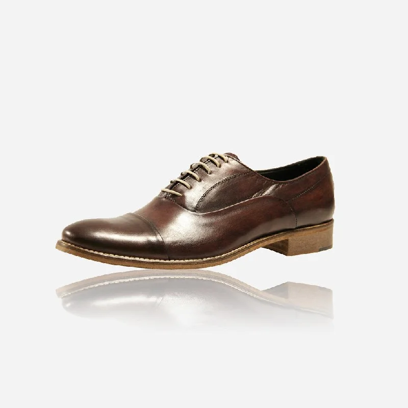 Unisex leather shoes office brown-Men's Classic Leather Lace Up