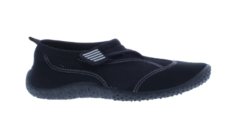 Men's water shoes slip-on navy-Men Fabric Water Shoe With Velcro