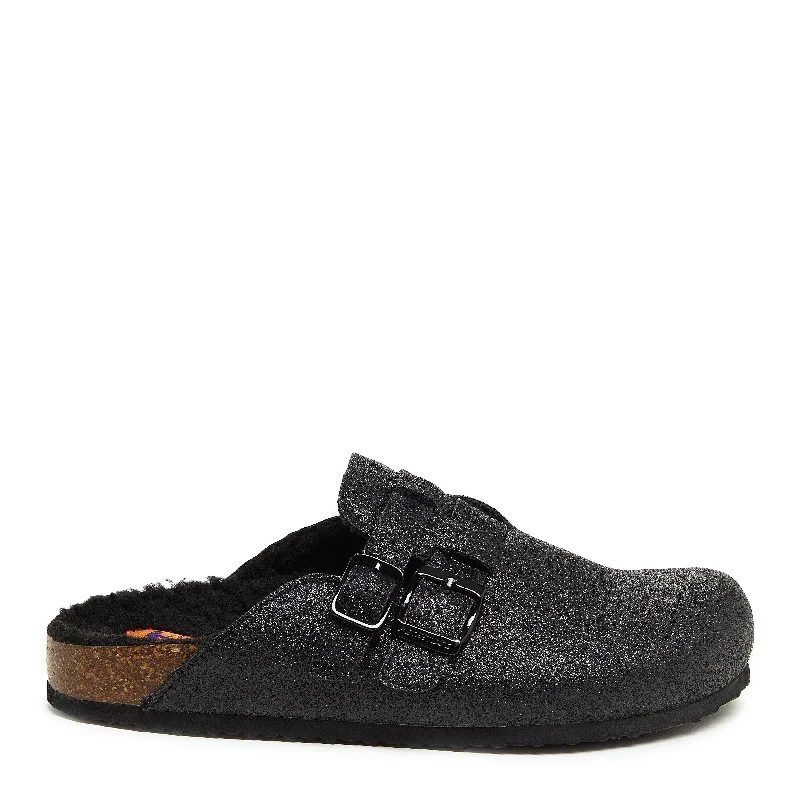 Men's casual shoes everyday brown-Abel Black Glitter Mule