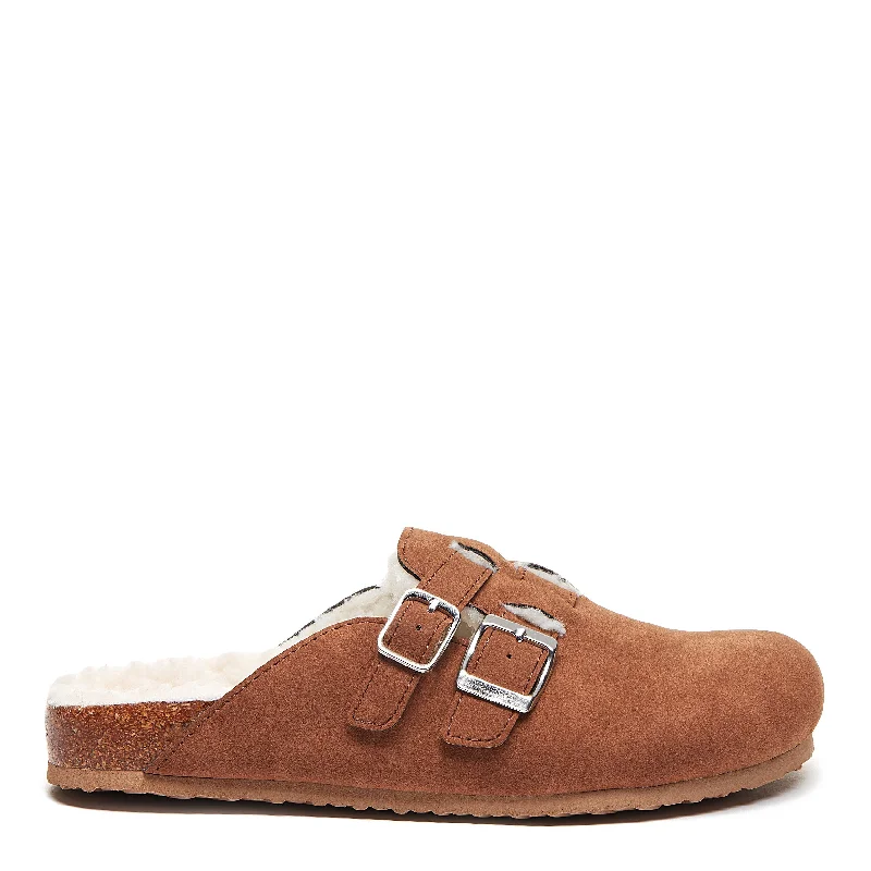 Men's casual shoes lightweight tan-Abel Cognac Shearling Mule