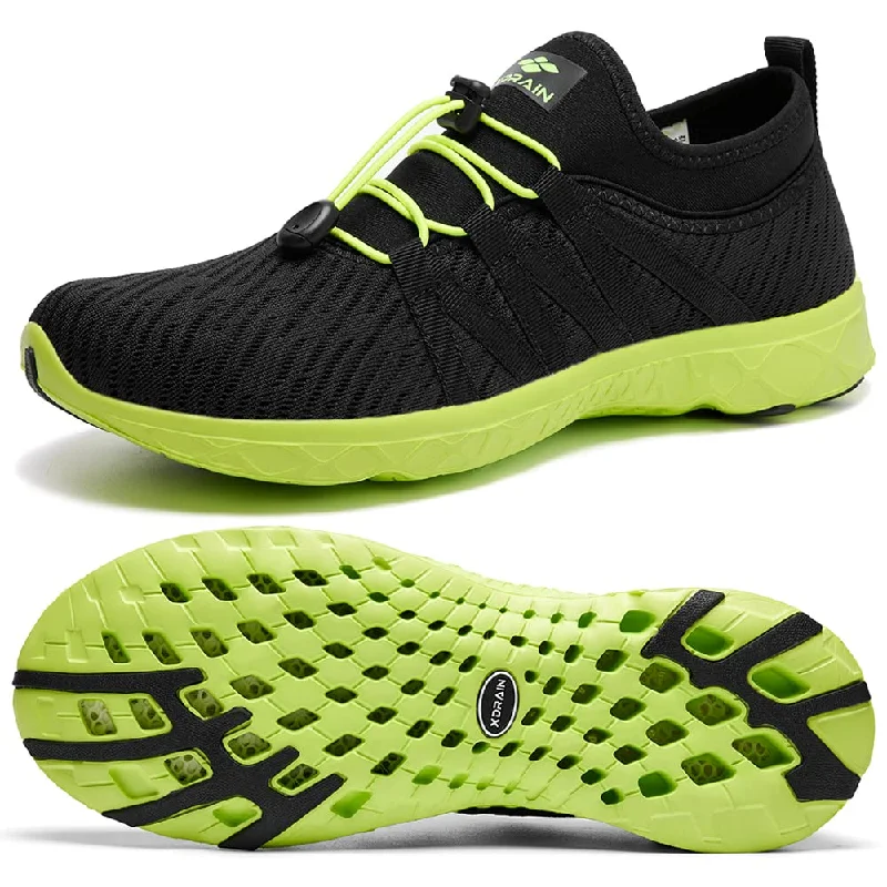 Men's water shoes breathable green-Aleader Men's Quick Drying Aqua Water Shoes