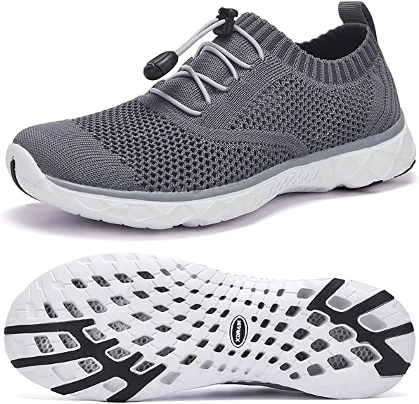 Men's water shoes flexible gray-Aleader Women's Quick Drying Aqua Water Shoes