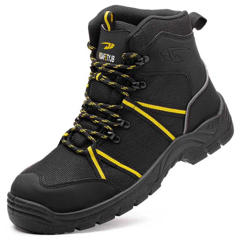 Men's work shoes waterproof black-Archon ZS011 Electrical Insulated Steel Toe Work Shoes