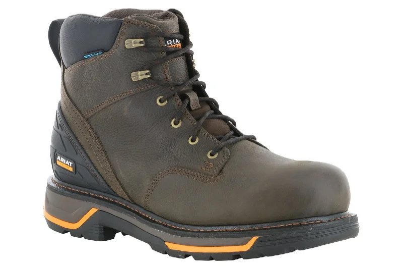 Men's work shoes cushioned gray-Ariat Big Rig 6" Waterproof Composite Toe Boot