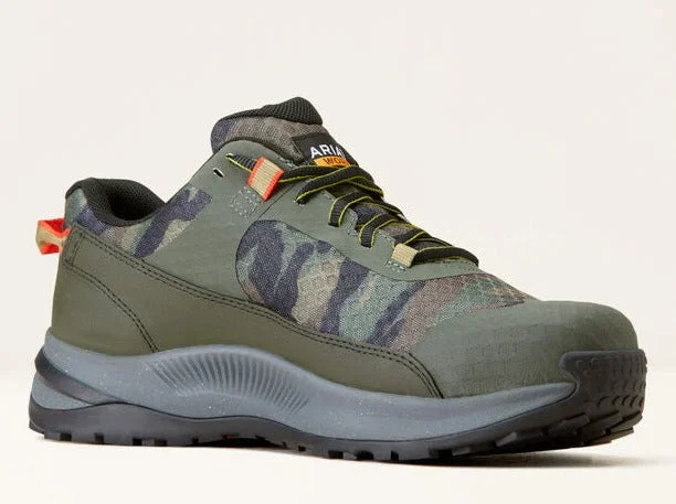 Men's work shoes waterproof gray-Ariat Men's Outpace Shift Composite Toe Work Shoe -Camo- 10047025