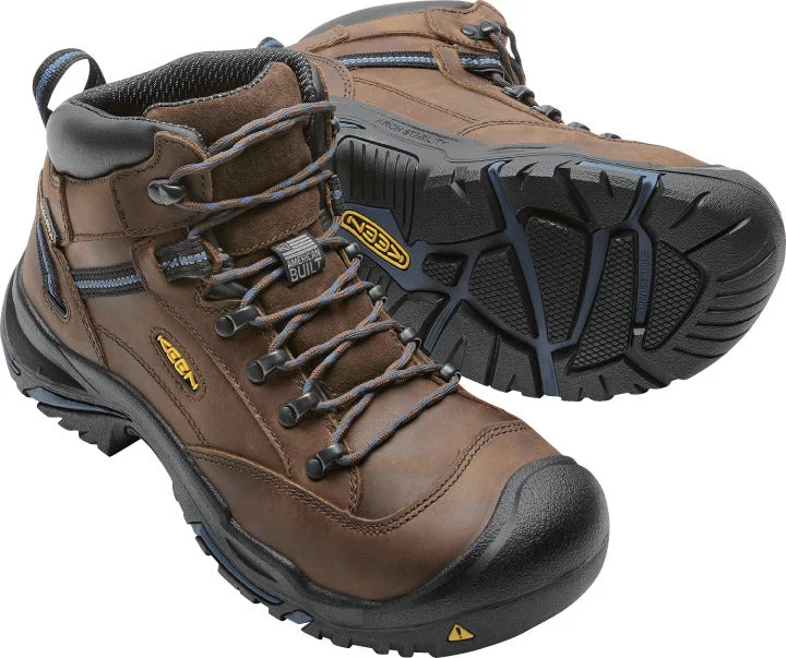 Men's work shoes durable gray-Keen Utility Braddock AL Waterproof Mid (Steel Toe) Men's