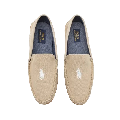 Men's casual shoes everyday black-Polo Ralph Lauren - Brenan Slip-on Shoe - Beige/Milkshake