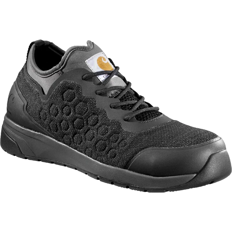 Men's work shoes comfortable brown-Carhartt Men's Force Nano Comp Toe Work Sneaker Shoe - Black - CMD3461