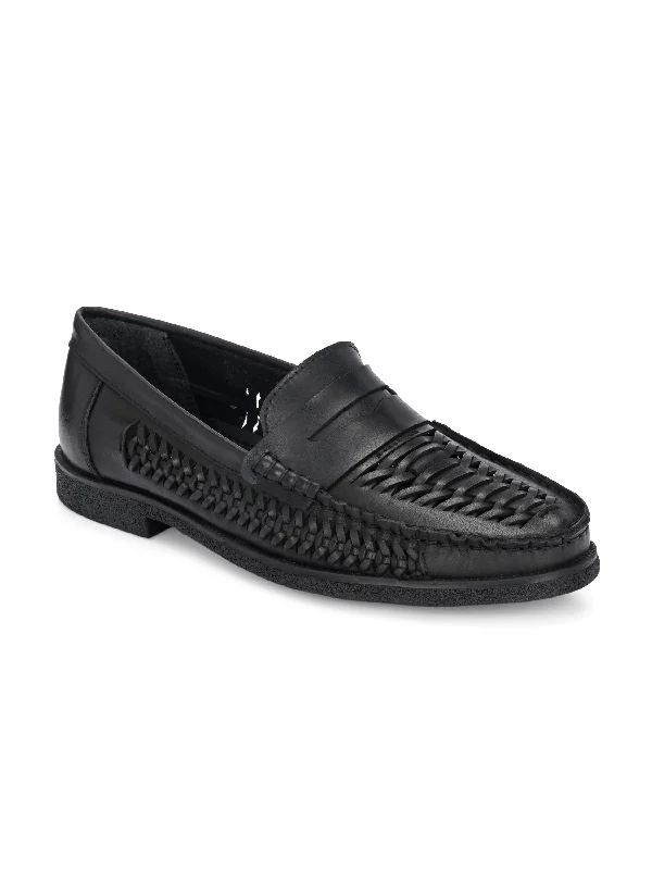 Unisex leather shoes sleek navy-CARLO ROMANO BY WASAN SHOE MEN'S Moccasin Leather Burnish