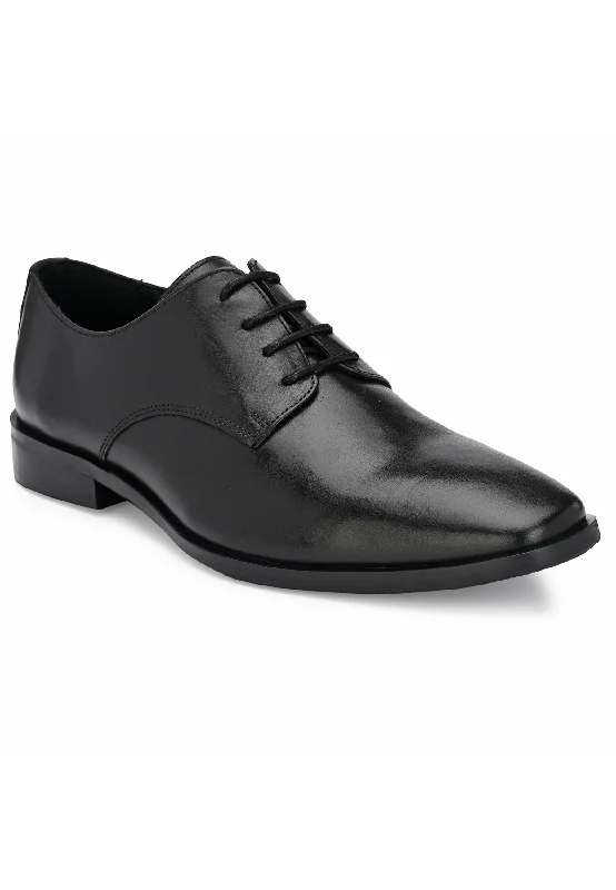 Unisex leather shoes premium navy-Men's Burnish Leather Lace up Formal Shoe