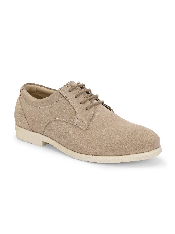 Unisex leather shoes stylish gray-CARLO ROMANO BY WASAN  SUEDE LEATHER LACE UP SHOES FOR MEN