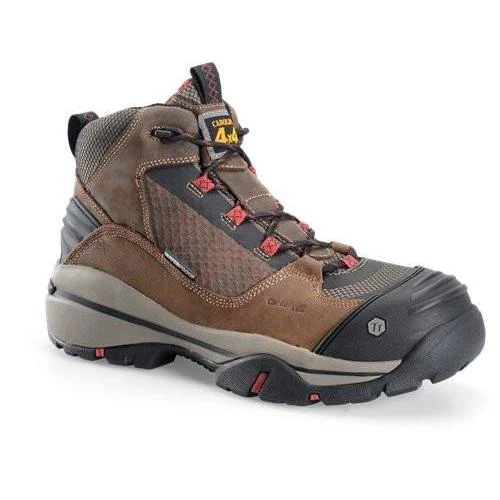 Men's work shoes rugged tan-Carolina Men's EXT 5" Carbon Toe Waterproof Hiker Work Shoe - CA4551