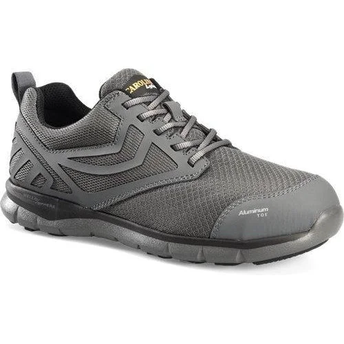 Men's work shoes cushioned black-Carolina Men's Derecho Aluminum Toe Athletic Work Shoe - Grey - CA1900