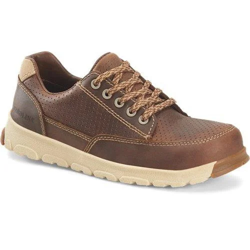 Men's work shoes rugged tan-Carolina Women's S-117 Aluminum Toe Oxford Work Shoe- Mahogany- CA5674