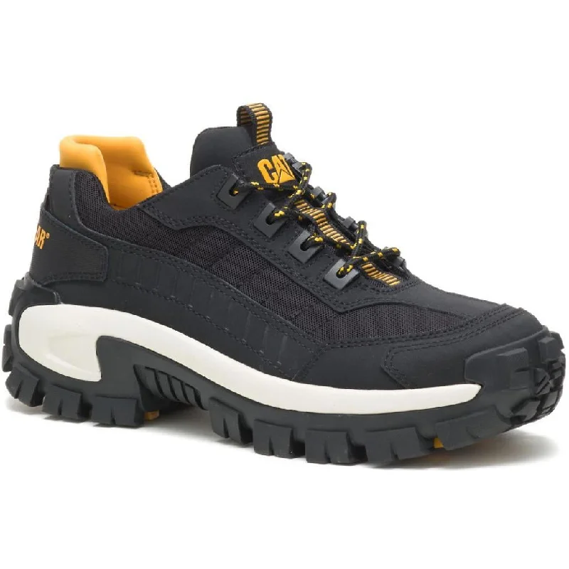 Men's work shoes cushioned sole-CAT Men's Invader Steel Toe Work Shoe - Black/Full Moon - P91275