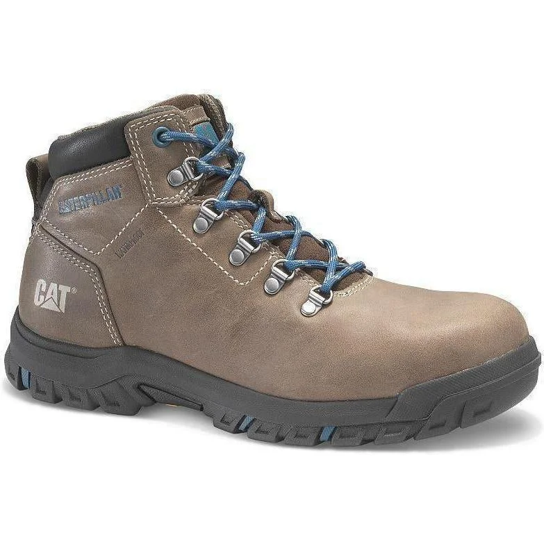 Men's work shoes steel toe navy-CAT Womens Mae Steel Toe Waterproof Work Shoe - Brown - P91012