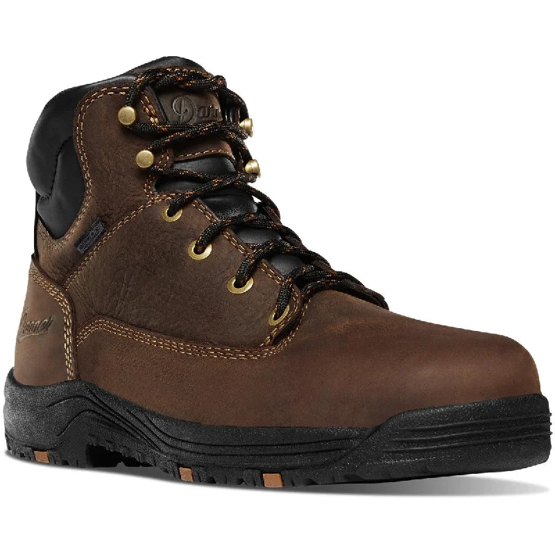 Men's work shoes lightweight tan-Danner Women's Caliper 5" Brown Waterproof Aluminum Safety Toe Work Boot 19455