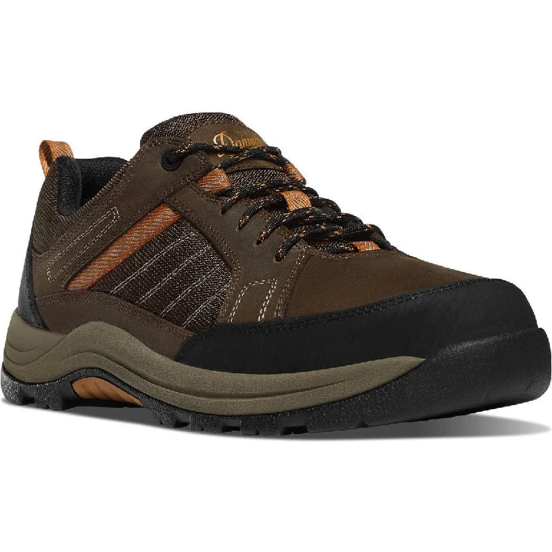 Men's work shoes waterproof black-Danner Men's Riverside 3" ST Slip Resistant Work Shoe - Brown- 15346