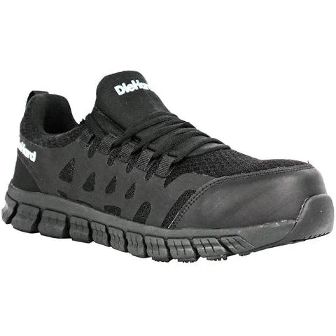 Men's work shoes safety black-DieHard Men's Bonneville Composite Toe Slip Resist Shoe - Black DH20122