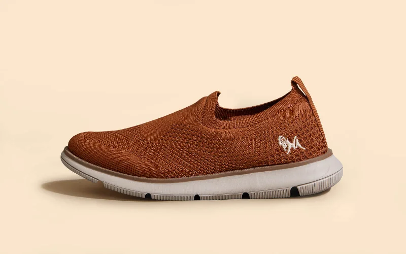 Men's casual shoes stylish brown-Dress Slip Ons : Brown