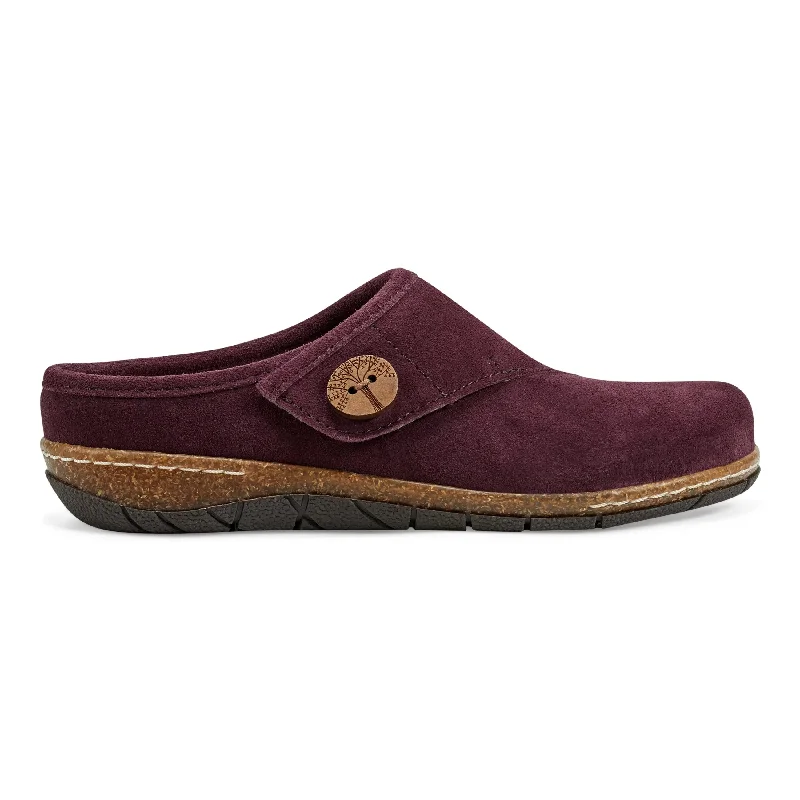 Men's casual shoes soft brown-Ezra Round Toe Casual Slip-on Flat Clogs