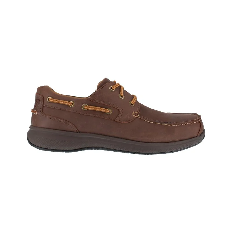 Men's work shoes rugged tan-Bayside Steel-Toe Boat Work Shoe Brown