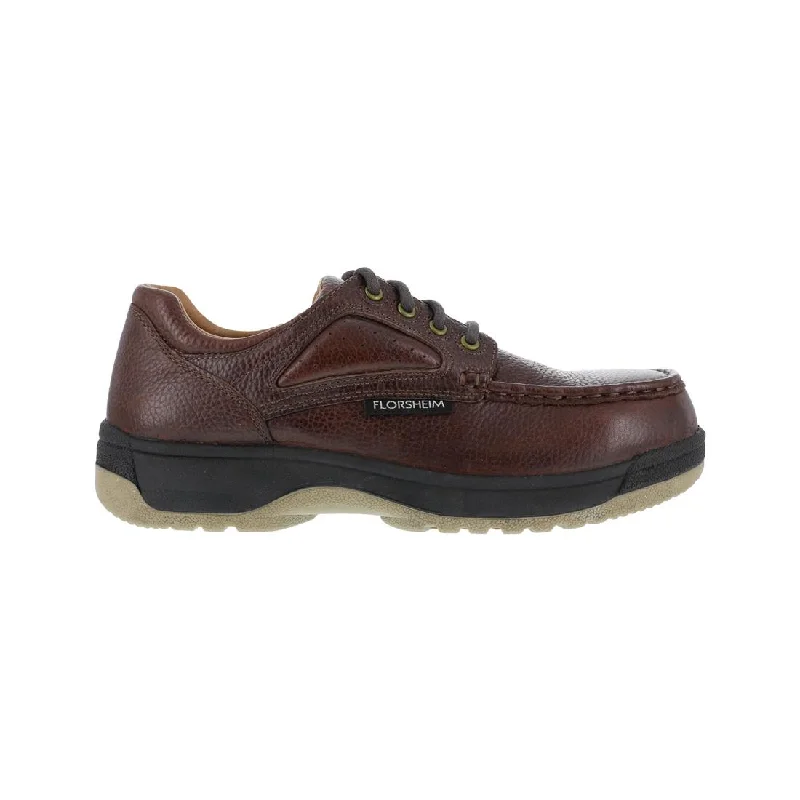 Men's work shoes durable tan-Compadre Composite-Toe Oxford Work Shoe Dark Brown