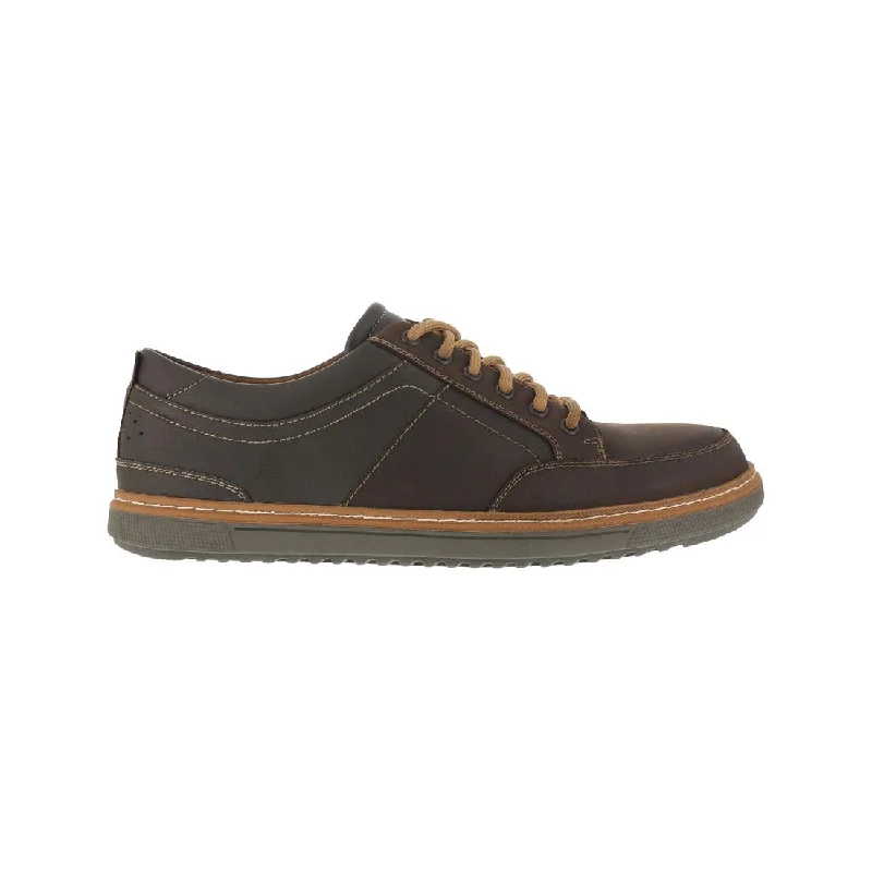 Men's work shoes cushioned navy-Gridley Steel-Toe Oxford Work Shoe Brown