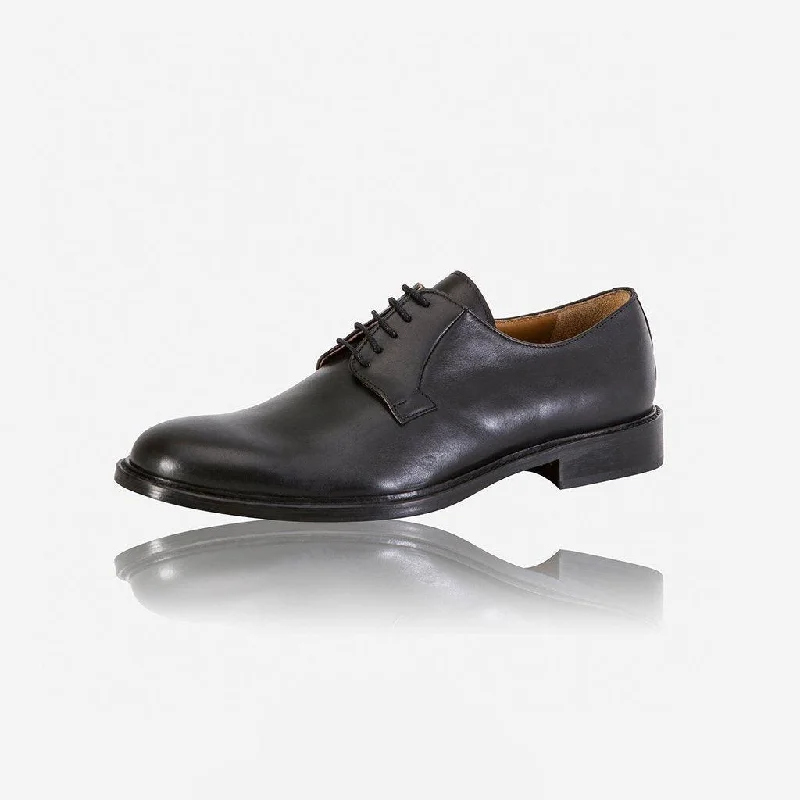 Unisex leather shoes durable black-Milan Brogue, Black