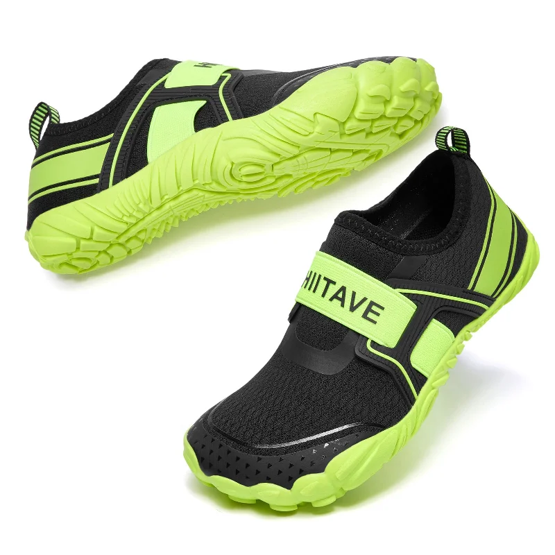 Men's water shoes durable green-HIITAVE Boys & Girls Water Shoes Quick Drying Sports Aqua Athletic Sneakers Lightweight Sport Shoes(Little Kid/Big Kid)