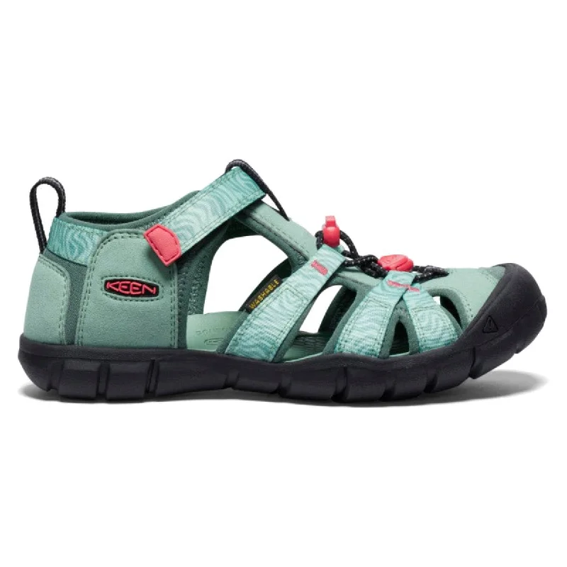 Men's water shoes drainage green-KEEN® Big Kid's Seacamp II CNX Sandal