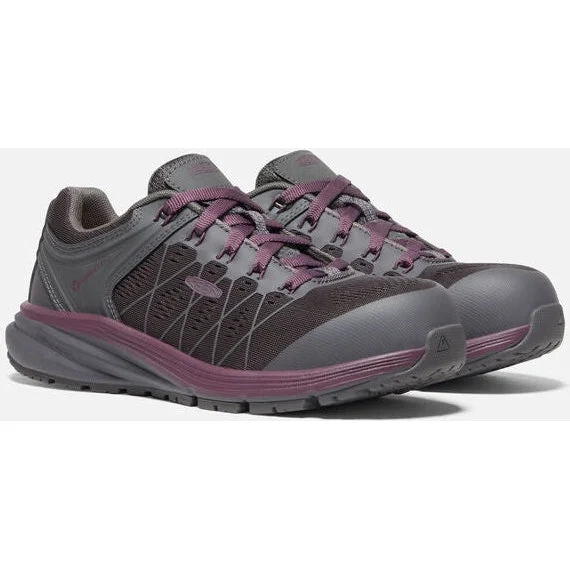 Men's work shoes cushioned navy-Keen Utility Women's Vista Energy Fiber Toe Work Shoe -Prune Purple- 1026985