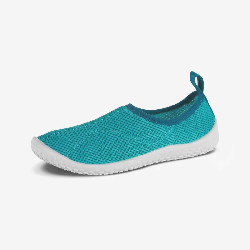 Men's water shoes drainage navy-Kids' Aquashoes 100 Turquoise