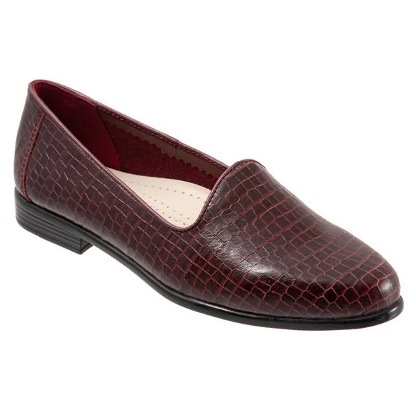 Men's casual shoes slip-on gray-Liz Croco Wine Slip-ons