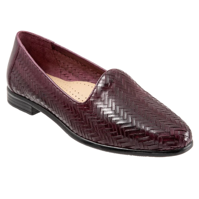 Men's casual shoes breathable navy-Liz III Burgundy Slip-on Shoes