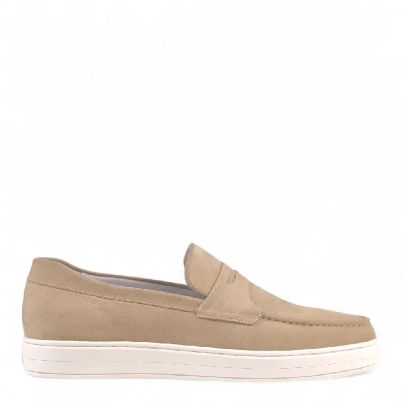 Men's casual shoes trendy black-Magno Taupe Slip-Ons