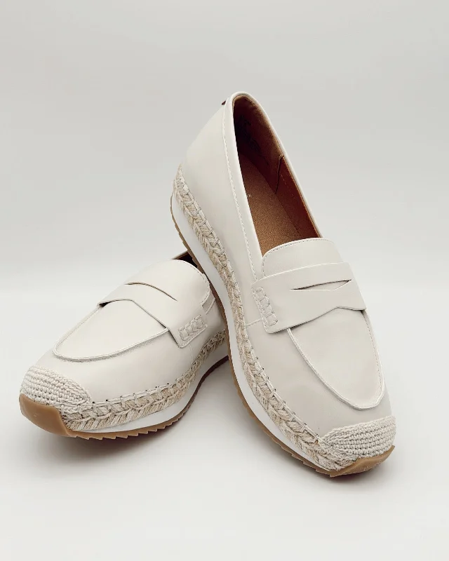 Men's casual shoes breathable white-MAISYN BONE COLORED SLIP ON LOAFER