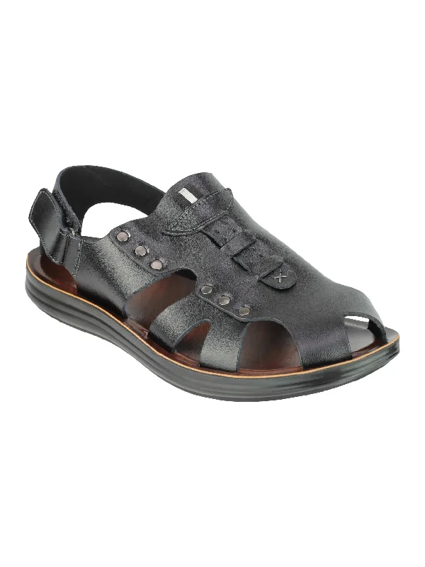 Unisex leather shoes breathable navy-GLADIATOR STYLE SUMMER SANDALS