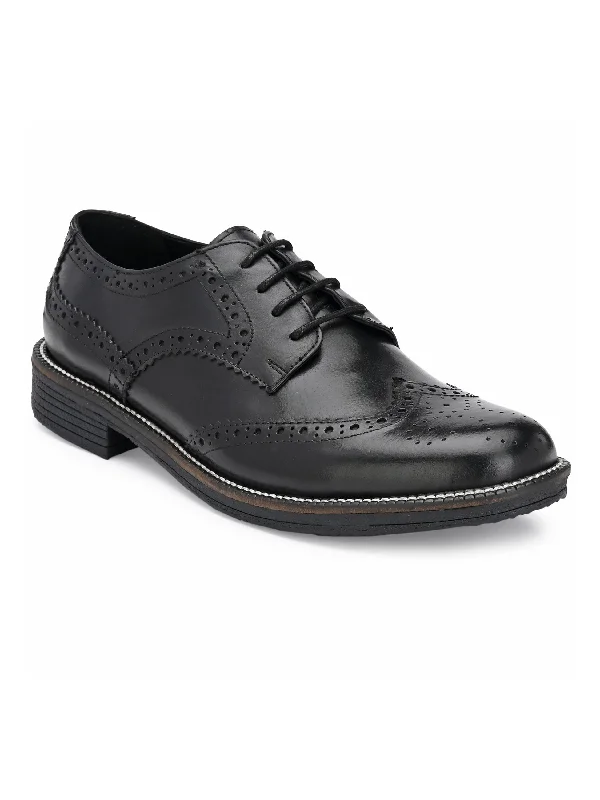 Unisex leather shoes formal white-Men's Burnish Leather Formal Brogue Shoe