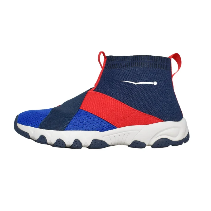 Men's water shoes slip-on black-Men's High Top Sport Red/Blue