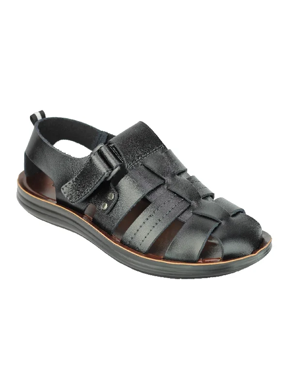 Unisex leather shoes lightweight brown-CROSS STRAP SUMMER SANDALS