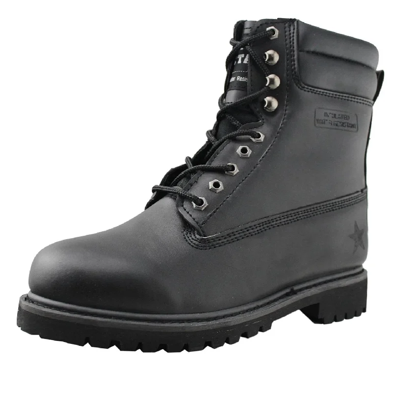 Men's work shoes comfortable navy-Mens Waterproof Casual Ankle Boots