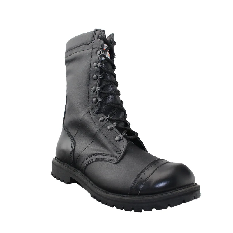 Men's work shoes non-slip tan-Mens Military Boots Black