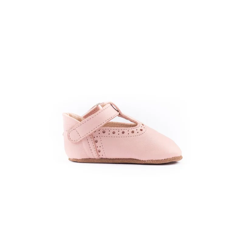 Unisex leather shoes durable tan-MK21850 - Mary Janes Shoes Blush [Baby Leather Shoes]