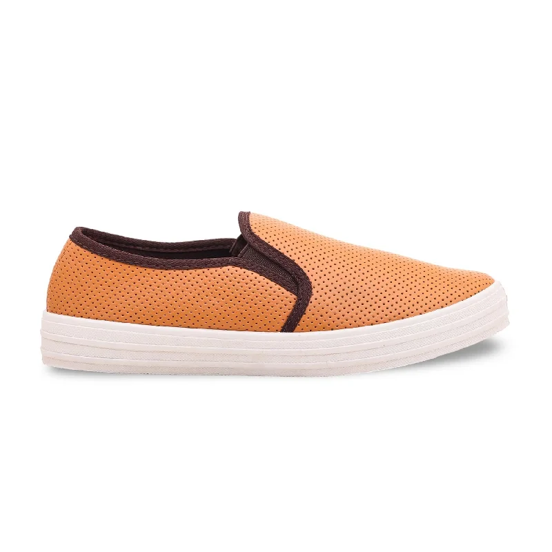 Men's casual shoes everyday black-Mustard Slip Ons WN6148