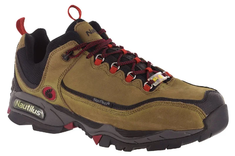 Men's work shoes steel toe brown-Nautilus ESD Steel Toe Trail Shoe