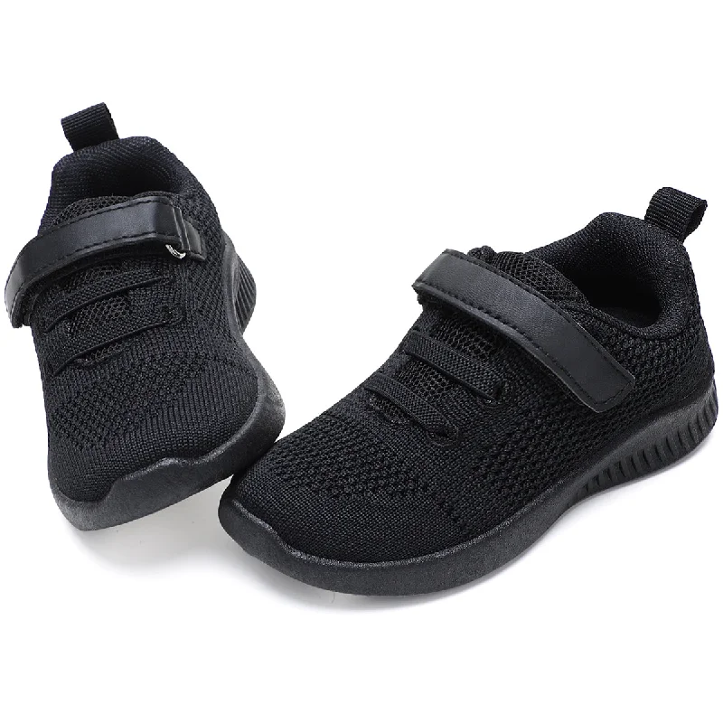 Men's water shoes non-slip gray-Nerteo Toddler Boys Tennis Shoes Kids Breathable Knit Sneaker