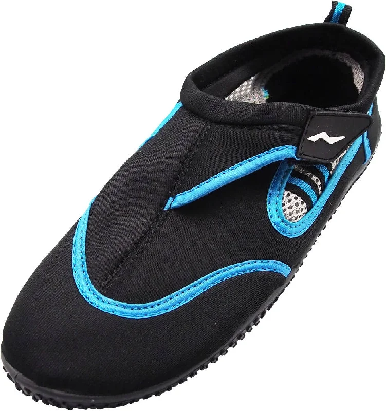 Men's water shoes breathable mesh-NORTY Big Kids 4-8 Black-Blue Watershoe C1114BK