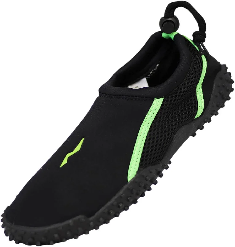 Men's water shoes quick-dry black-NORTY Big Kids 4-8 Black-Lime Watershoe 15525BK